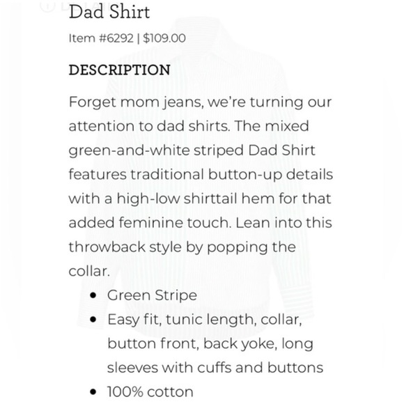 cabi NWT Dad Short, Green and White, SMALL, Spring 2023 - Picture 3 of 11